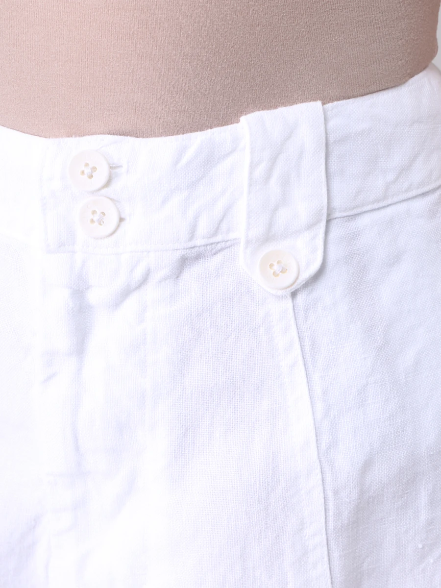 Шорты льняные 120% LINO T0W29BN0000476000 50 Белый  Фото 5