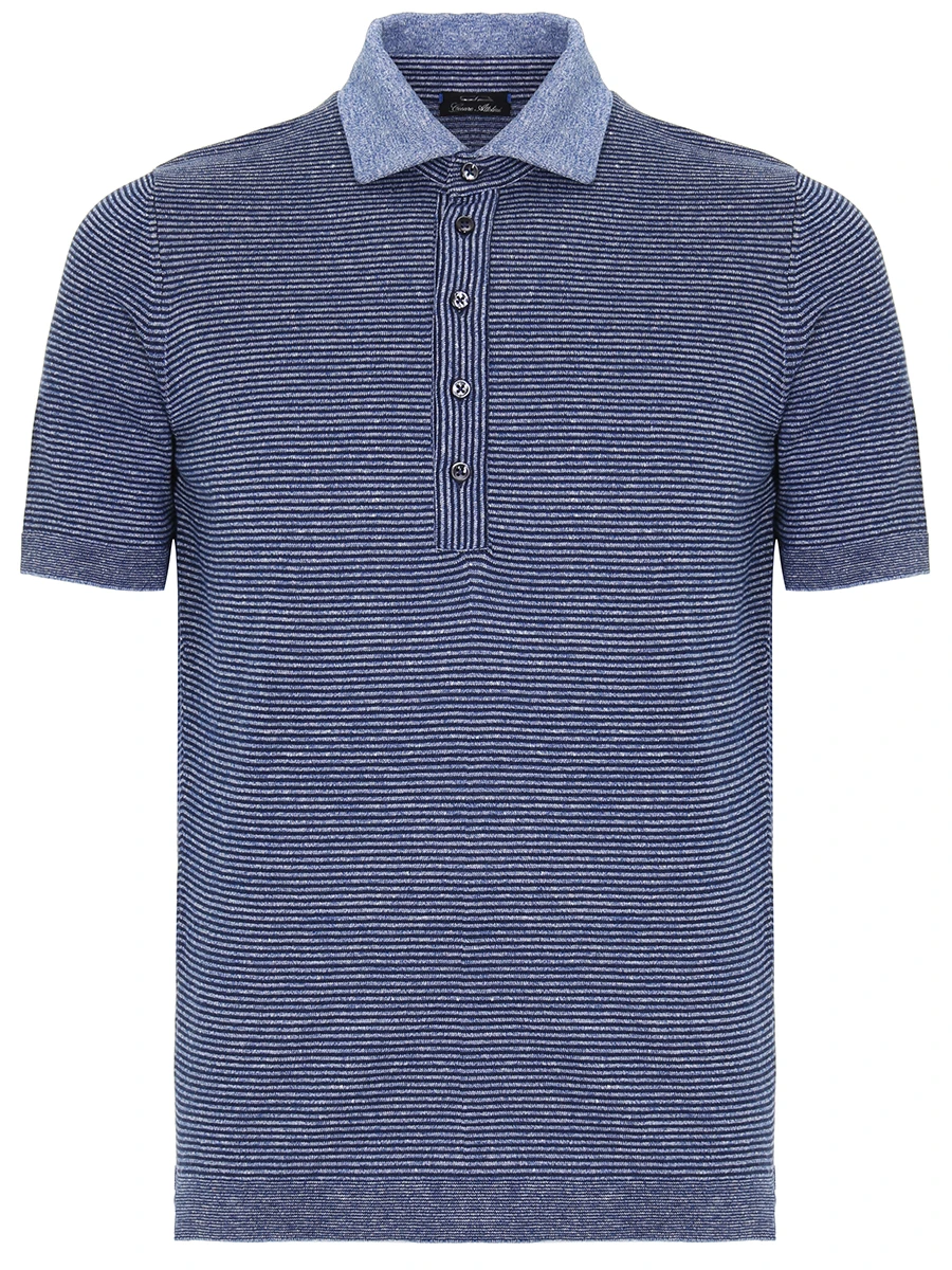 

Поло изо льна и хлопка, Полоска, KW121F77 4AM21 B31