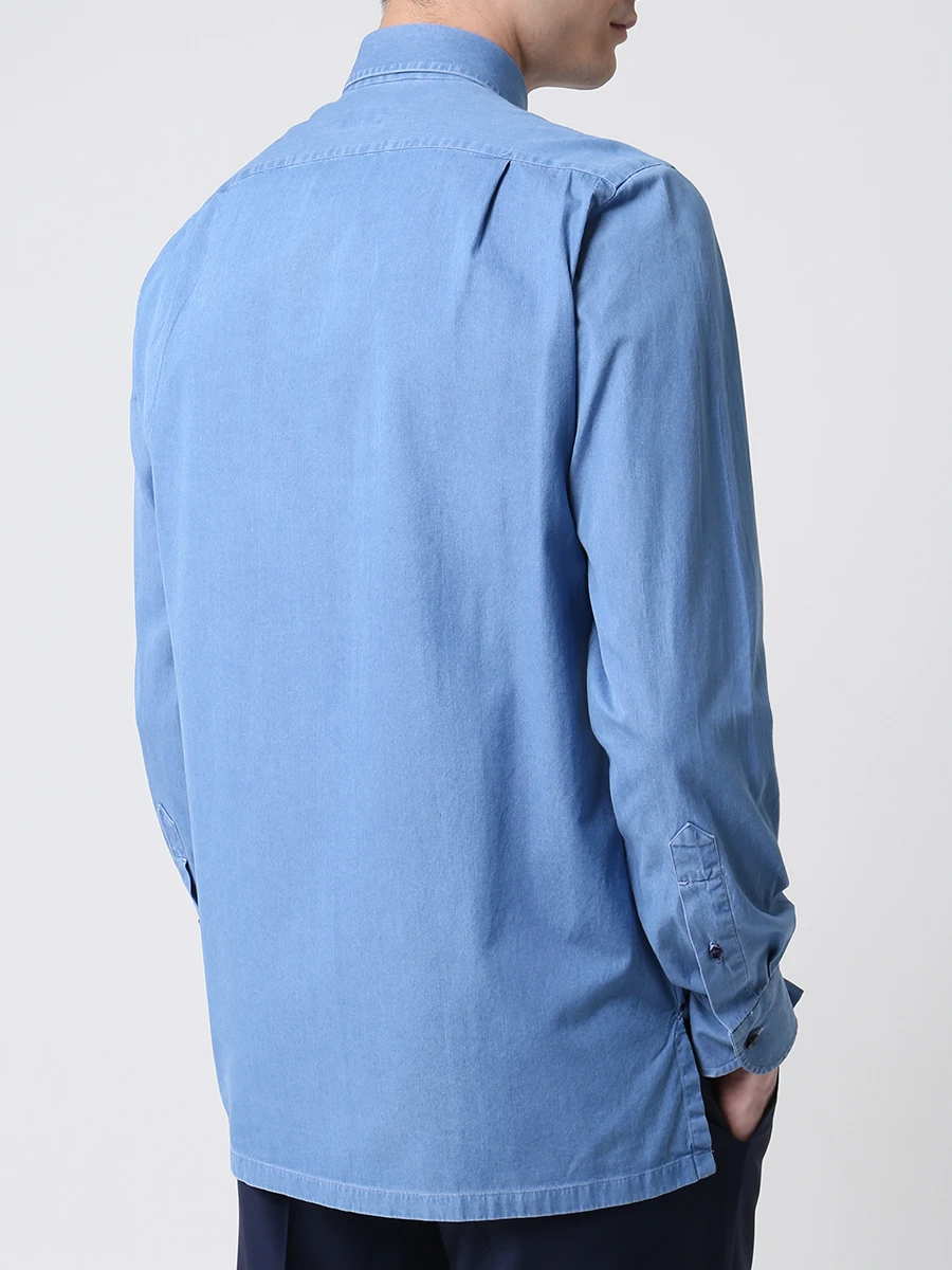 Рубашка Regular Fit хлопковая CESARE ATTOLINI CAUSAF/MIKE S21CMJ09 B12 Голубой  Фото 3