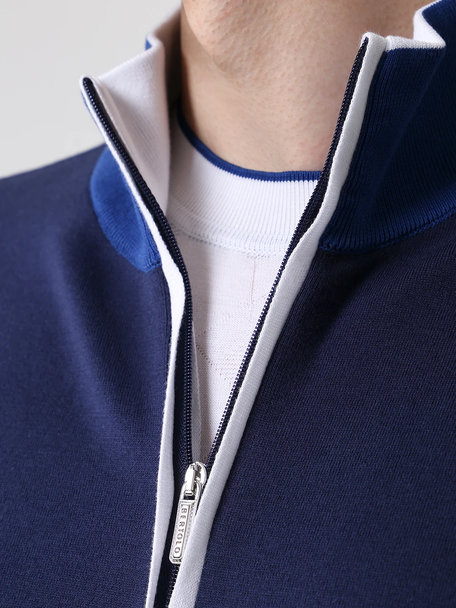 Костюм хлопковый BERTOLO LUXURY MENSWEAR 902007/902013/001902 5197 Синий  Фото 5