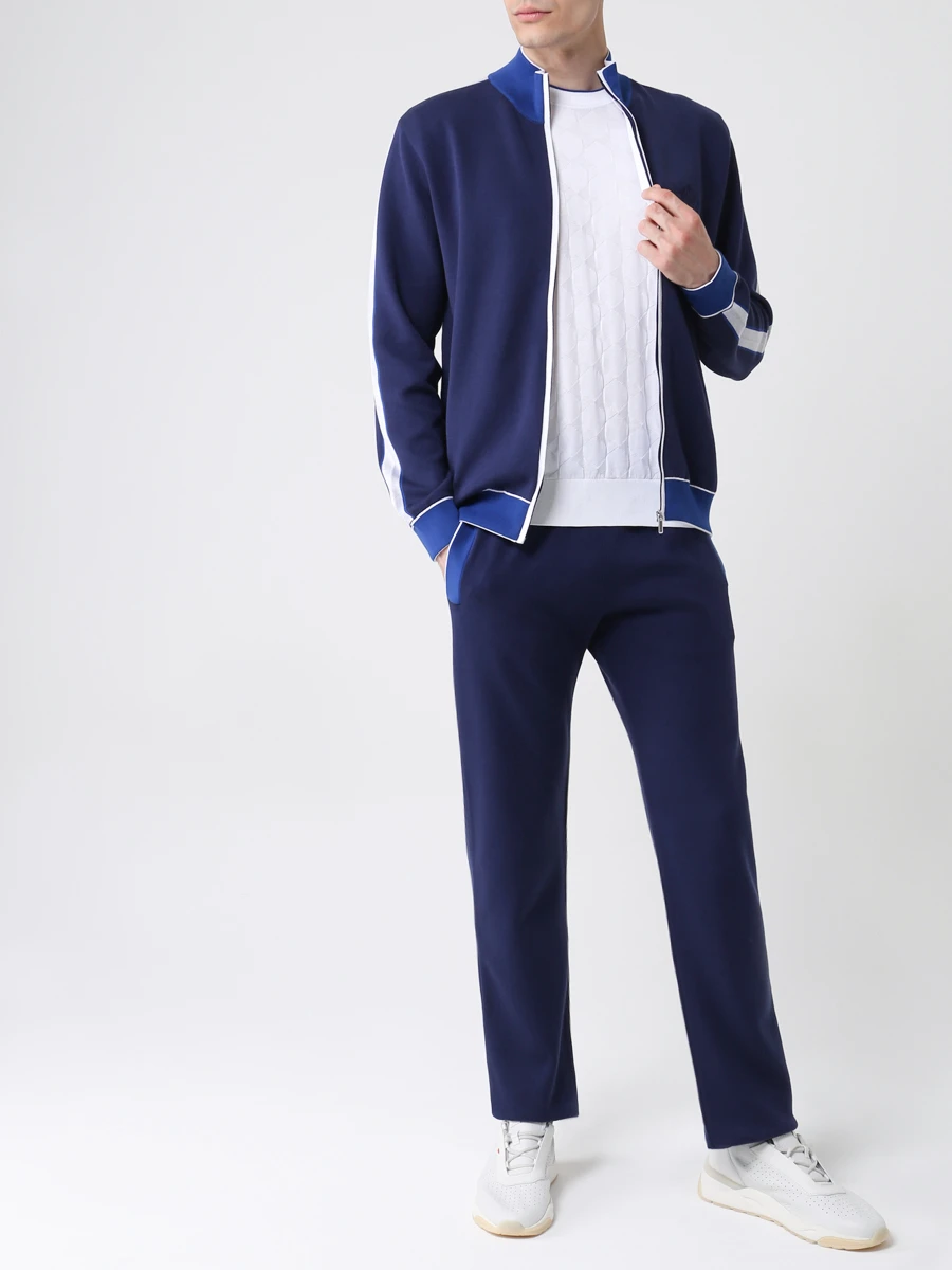 Костюм хлопковый BERTOLO LUXURY MENSWEAR 902007/902013/001902 5197 Синий  Фото 2