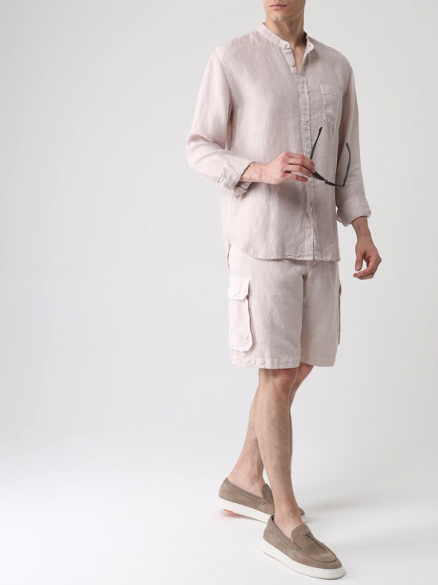 Рубашка Regular Fit льняная 120% LINO TOM1532011500TS92 Бежевый  Фото 2