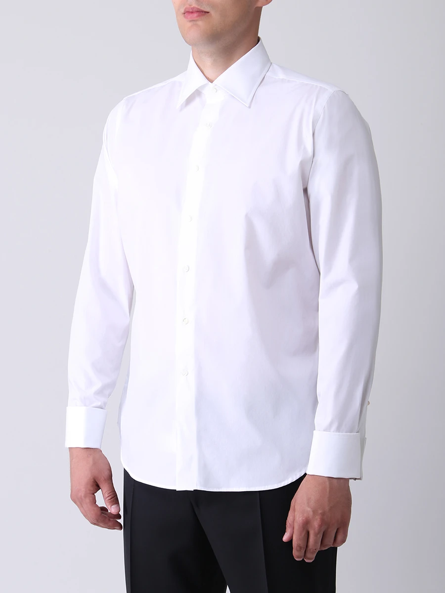 Рубашка хлопковая CANALI GR01598/001/N705 Белый  Фото 4